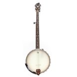 Clifford Essex Sharpe five string open back banjo, with 11" skin and 26.5" scale, gig bag