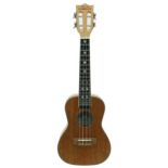 Clifford Essex The Gambler soprano ukulele, with fitted hard case