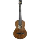 Keech long scale ukulele labelled 'Keech' Longscale Ukulele, Model B no. 134...Sole Distributors