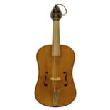 Contemporary medieval style five string vielle by and labelled Michael Foulds..., with bow and