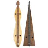 Contemporary dulcimer by and labelled Bob Stuber, within a fitted wooden case; together with another