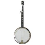 Clifford Essex/Windsor five string resonator banjo, with Clifford Essex Imperial neck upon a Windsor