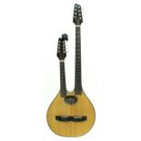 Colin Kendall double neck mandolin bouzouki, made in England, with walnut back and sides, spruce