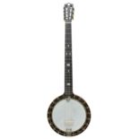 Early 20th century Windsor seven string zither banjo, with 9" skin and 26" scale, within an