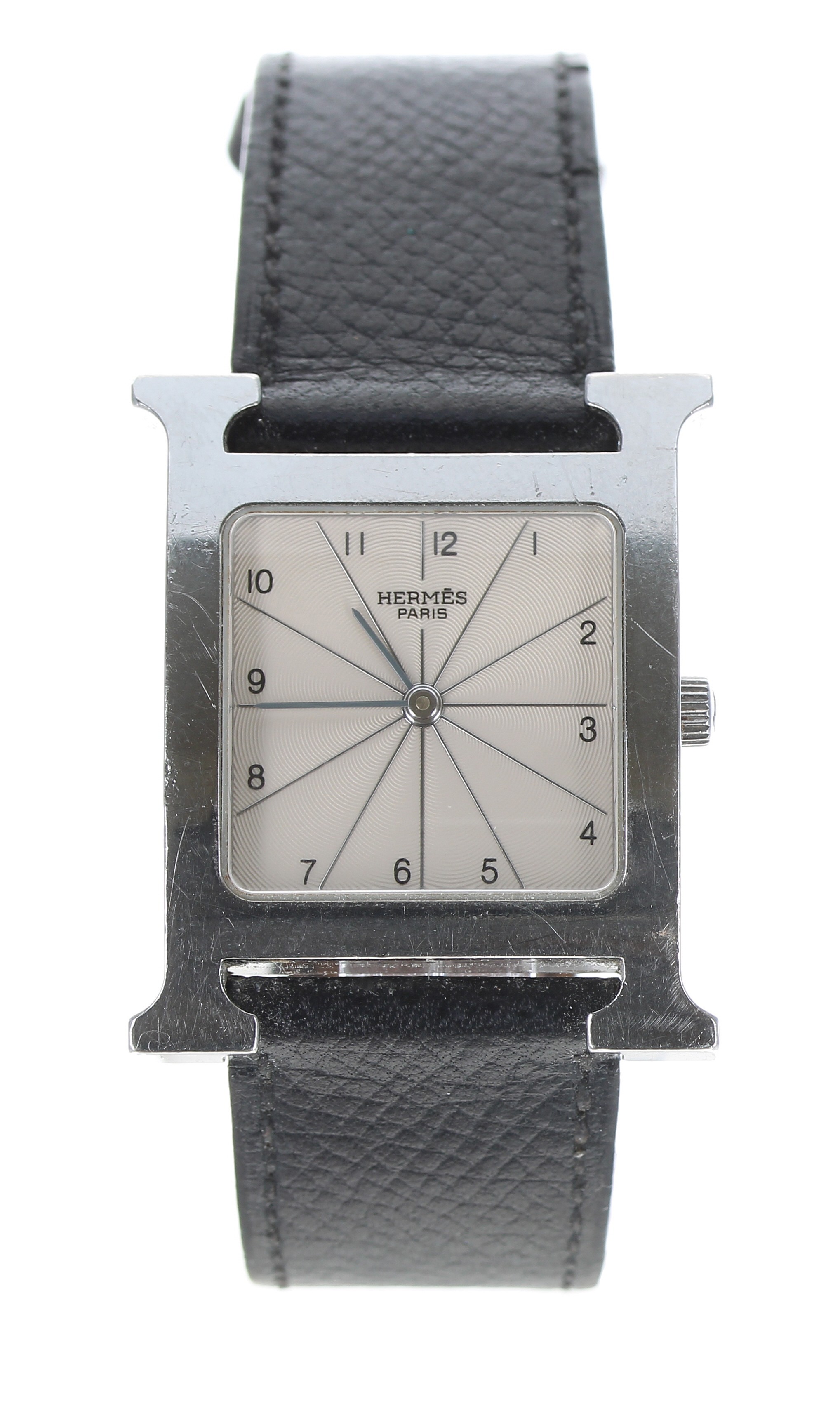 Hermes Paris Heure H stainless steel wristwatch, reference no. HH1.510, serial no. 2257xxx, square