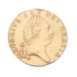 George III 1789 half spade guinea, 4.1gm