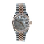Rolex Oyster Perpetual Datejust 31 stainless steel and Everose gold lady's wristwatch, reference no.