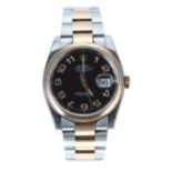 Rolex Oyster Perpetual Datejust 36 stainless steel and Everose gold gentleman's wristwatch,