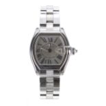 Cartier Roadster lady's stainless steel wristwatch, reference no. 2675, serial no. 90598xxx,