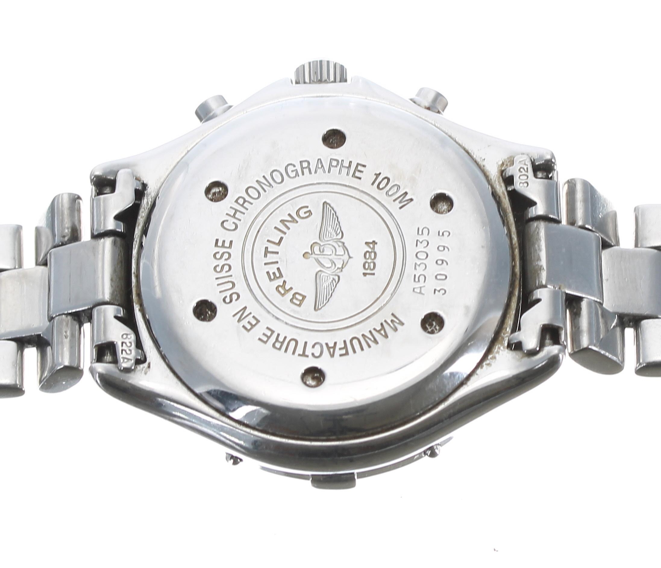 Breitling Colt Chronograph stainless steel gentleman's wristwatch, reference no. A53035, serial - Image 3 of 3