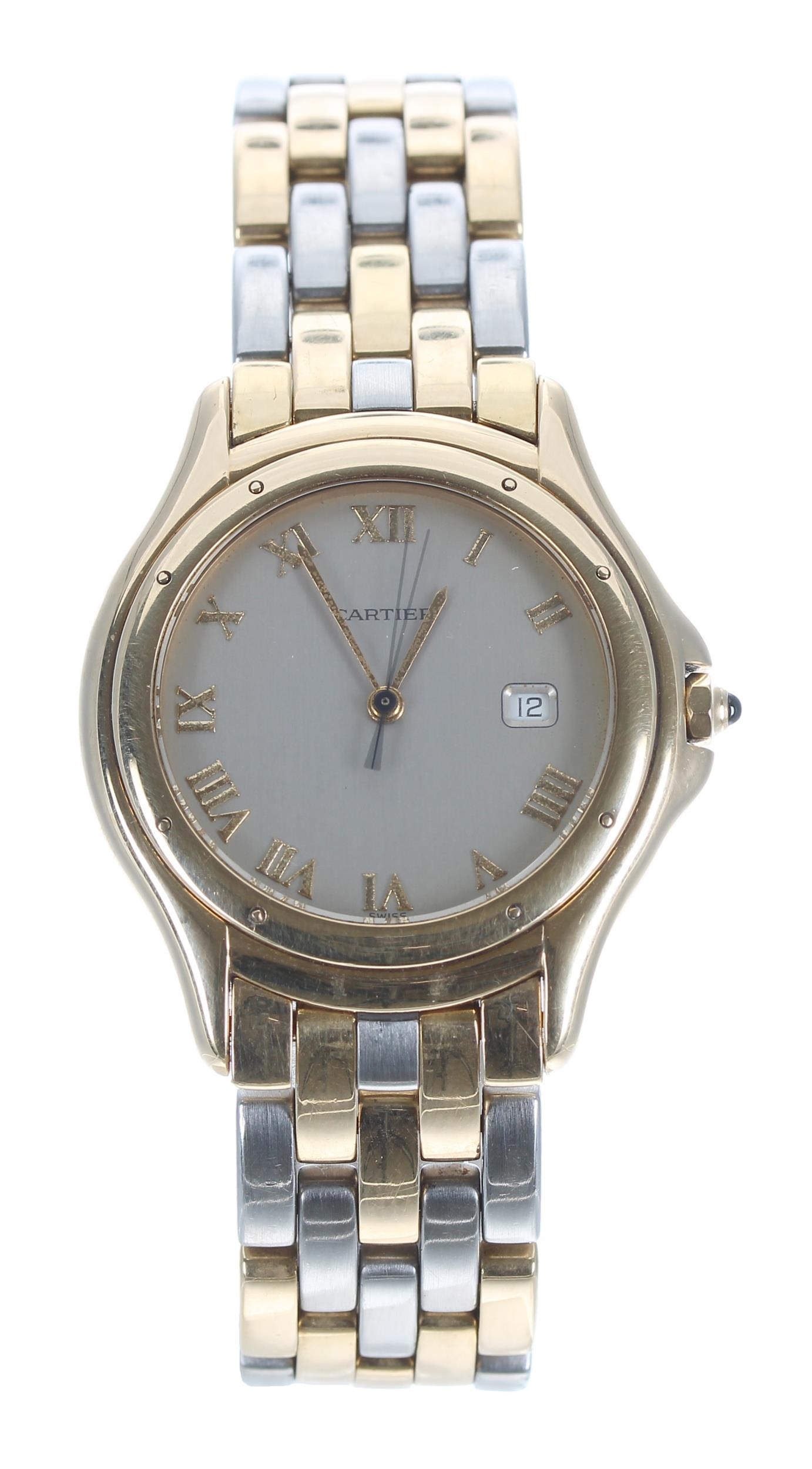 Cartier Cougar 18ct and stainless steel wristwatch, reference no. 887904C, serial no. 039xx, Roman