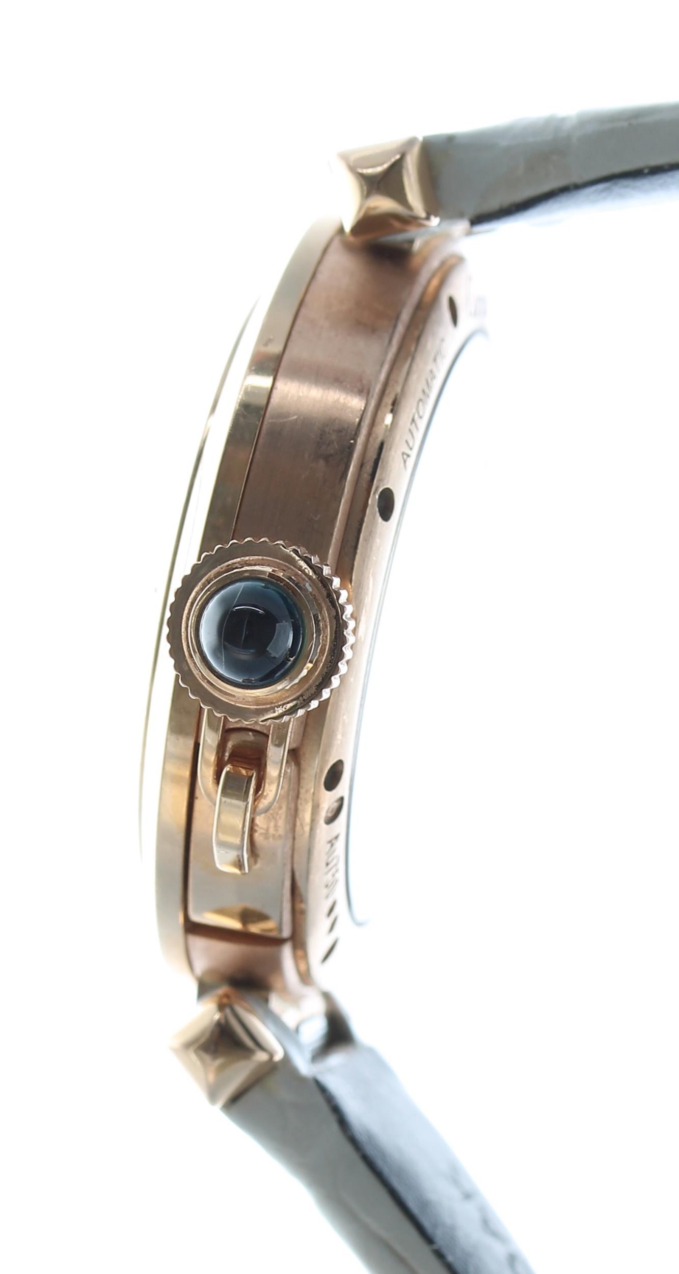 Cartier Pasha 18ct rose gold automatic wristwatch, reference no. 4326, serial no. 22385xxx, silvered - Image 2 of 4