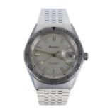 Bulova automatic sport style stainless steel gentleman's wristwatch, case reference no. 6-276621,
