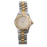 Tag Heuer Professional bicolour lady's wristwatch, reference no. 964.015-2, circa 1992, champagne