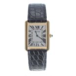 Cartier Tank Solo stainless steel and gold gentleman's wristwatch, reference no. 2742, serial no.