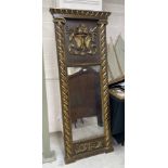 Good large decorative 19th century gilt pier glass wall mirror, 30" wide, 74" high