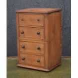 Mahogany apprentice chest of four drawers, with a selection of interesting contents, 10" wide, 15"