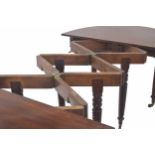 Good 19th century mahogany D end dining table with a Wilkinson type concertina action, upon twist
