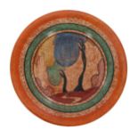 Clarice Cliff Bizarre 'Blue Autumn' Cafe-au-Lait plate, 10" diameter