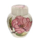 Moorcroft Pottery 'Magnolia' ginger jar and cover, stamped factory marks to the base, 4.5" high