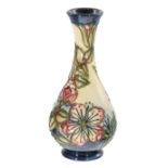 Moorcroft Pottery 'Sweet Briar' slender bottle vase by Rachel Bishop, circa 1997, factory stamps,