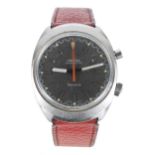 Omega Genéve Chronostop stainless steel gentleman's wristwatch, circular grey dial with applied