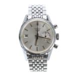 Fine Heuer Carrera Dato 45 chronograph stainless steel gentleman's wristwatch, reference no. 3147 S,