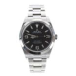Rolex Oyster Perpetual Explorer stainless steel gentleman's wristwatch, reference no. 214270, serial