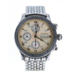 Longines Lindbergh Hour Angle chronograph automatic stainless steel gentleman's wristwatch, ref.