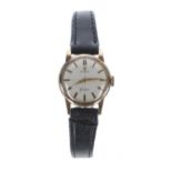Omega, Genéve 9ct lady's wrist watch, serial no. 17061xxx, circa 1960, silvered baton dial, cal. 244