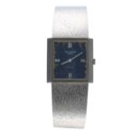 Patek Philippe, Genéve 18ct white gold square-cased  gentleman's wristwatch retailed by Gubelin,