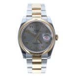 Rolex Oyster Perpetual Datejust 36 gold and stainless steel gentleman's wristwatch, reference no.