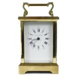 Good contemporary Angelus carriage clock striking on a bell, inscribed on the back plate made in