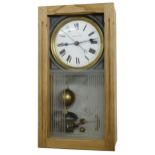 Electrique Brillie electric wall clock, the 6" white dial with centre seconds, within a frosted