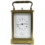 French repeater Grande Sonnerie carriage clock with alarm and striking on a bell, inscribed 2180