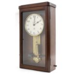 ATO half second electric master wall clock, the 5.5" dial inscribed ATO Electrique, within a