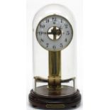 Bulle electric mantel clock, the 5.25" white dial enclosing a skeletonised centre and supported upon