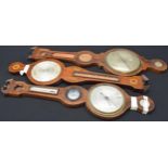 Three various incomplete mahogany cased barometers useful for spares (3)