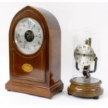 Bulle electric mantel clock, the 5.5" silvered dial with skeletonised centre inscribed Markey & Son,