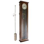 Synchronome electric master clock, the 6.5" silvered dial signed Synchronome Electric, London,