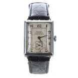 Rolex 'Marconi' silver tank rectangular silver gentleman's wristwatch, reference no. 1203, serial