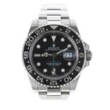 Rolex Oyster Perpetual Date GMT-Master II stainless steel gentleman's wristwatch, reference no.