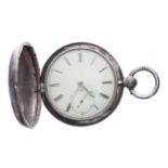Victorian silver fusee lever hunter pocket watch, the movement signed Will'm Gwynn, London, no.
