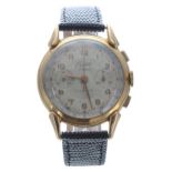 Creation chronograph gold capped and stainless steel gentleman's wristwatch, case no. 549 38,