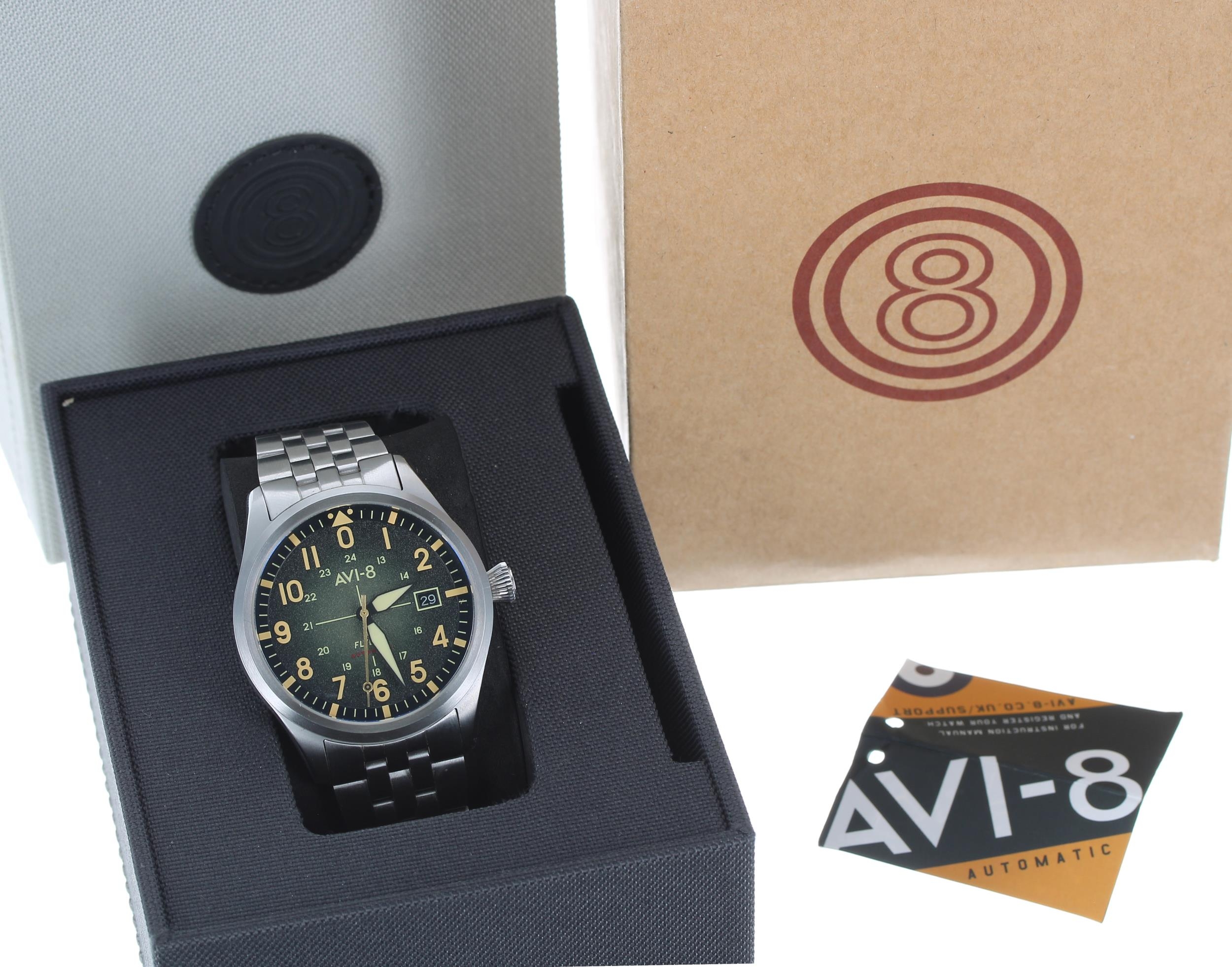 AV1-8 Flyboy automatic stainless steel gentleman's wristwatch, 42mm - ** with box - Image 2 of 3