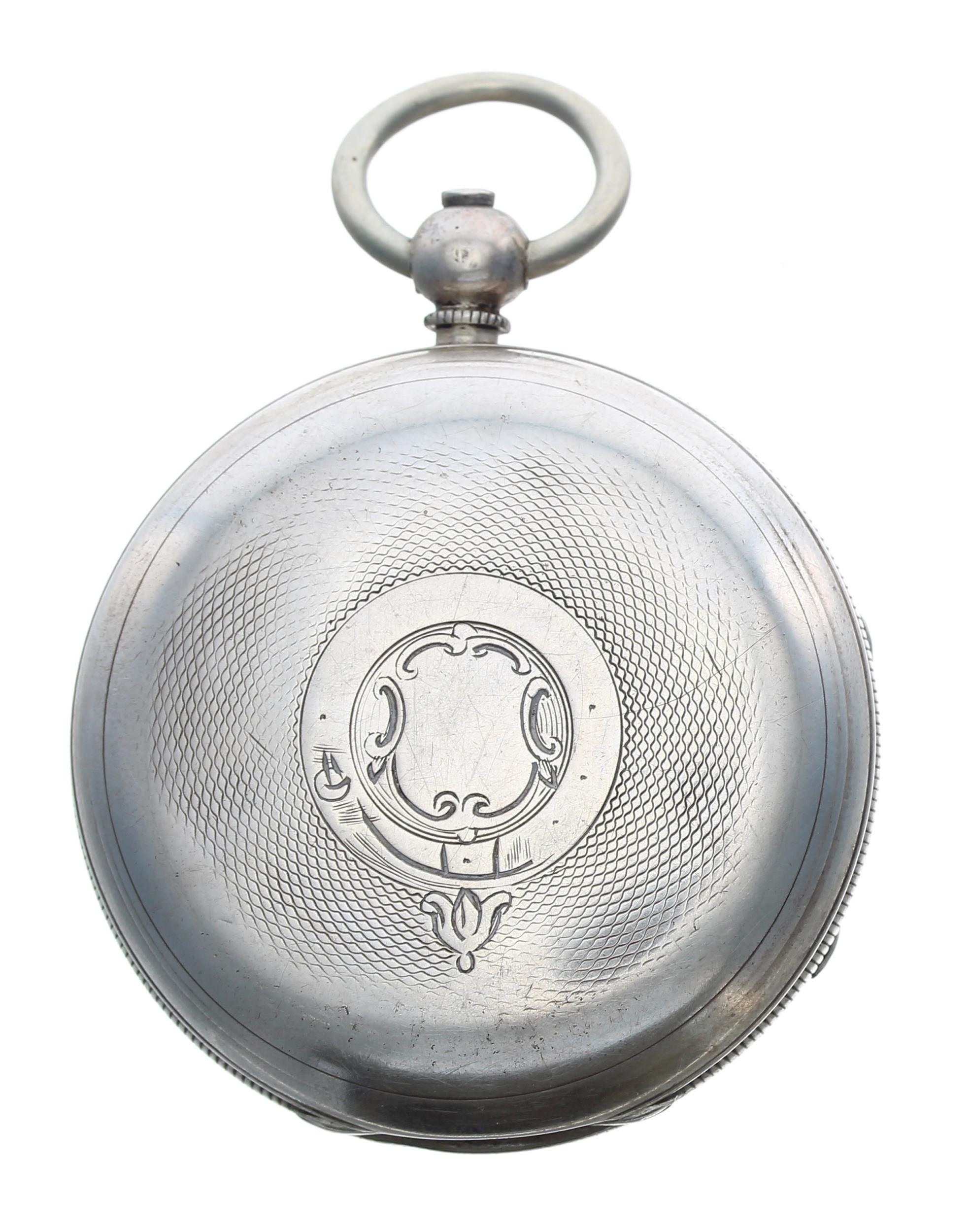 Victorian silver lever pocket watch, Birmingham 1883, the movement signed Kendal & Dent, 106 - Image 2 of 3