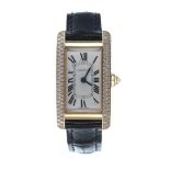 Fine Cartier Tank Americaine 18ct diamond set lady's wristwatch, reference no. 2482, serial no.