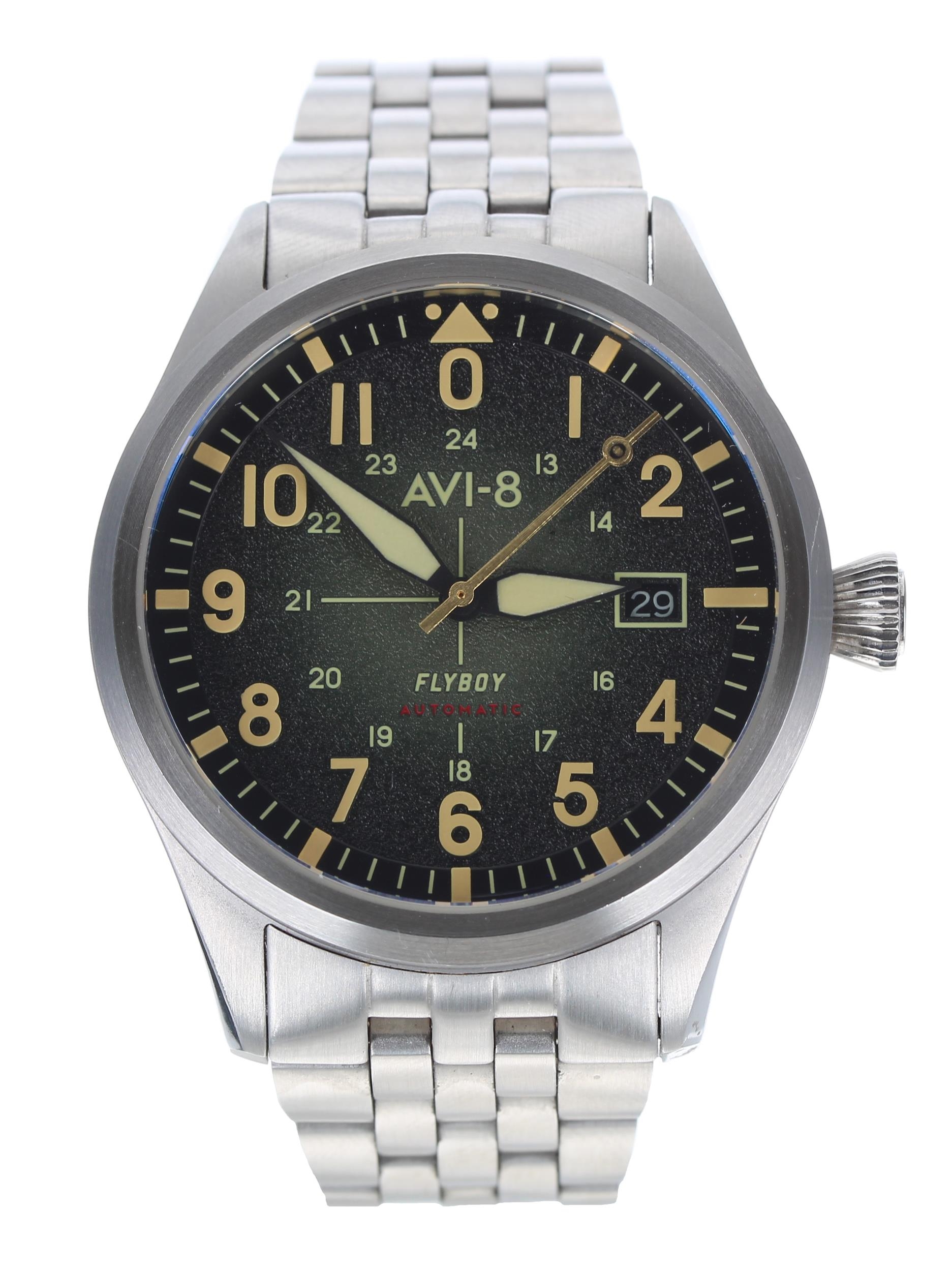 AV1-8 Flyboy automatic stainless steel gentleman's wristwatch, 42mm - ** with box