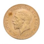 George V 1930 full sovereign coin, 8gm