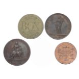 Interesting selection of tokens and medallions to include a Bath Theatre Box token, Bath Penny